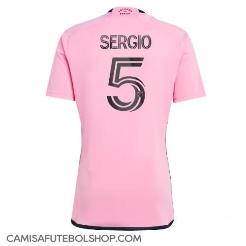 Camisa de time de futebol Inter Miami Sergio Busquets #5 Replicas 1º Equipamento 2024-25 Manga Curta